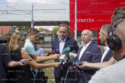 Gdańsk Strzyża. Konferencja prasowa Mieczysława...