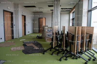 Westerplatte. Budowa biura obsługi ruchu turystycznego...