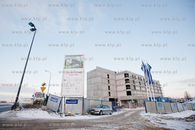 Gdansk. Rebiechowo. Budowa hotelu Hampton by Hilton...