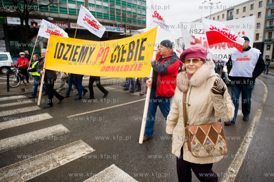 Gdansk. Manifestacja niezadowolonia, zorganizowana...